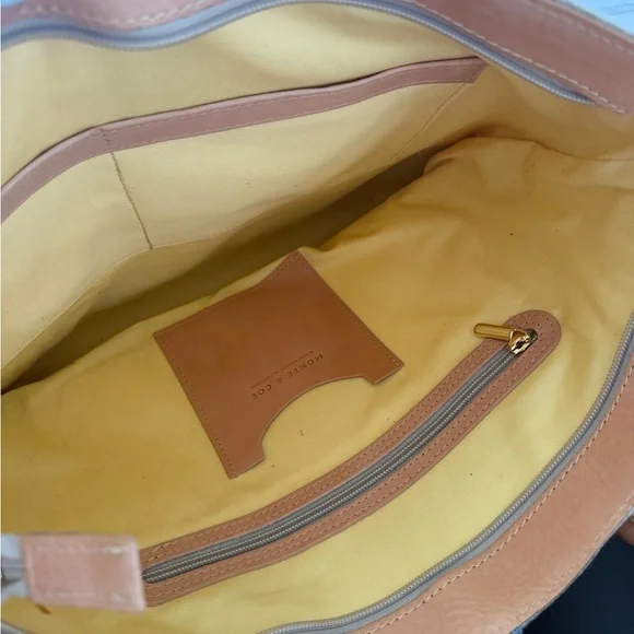 Beige and Blue Tote Bag